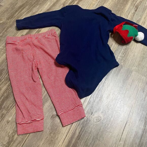 Carter’s 3-piece Baby Christmas Outfit “OMG Santa” Size 9 months 9m HOLIDAY - Picture 2 of 2
